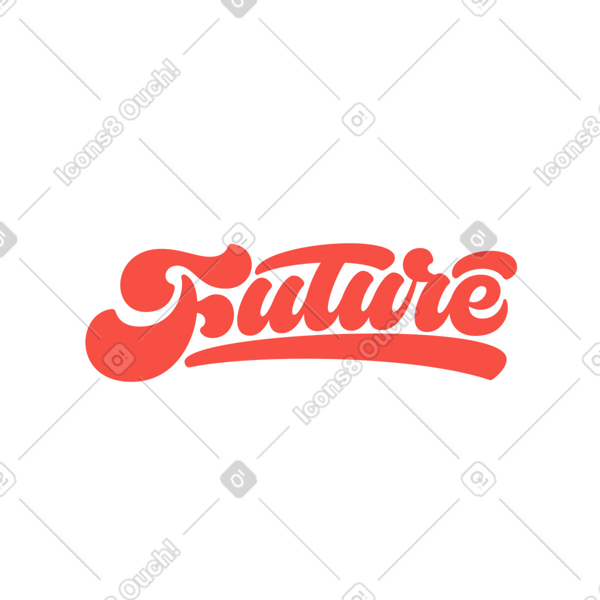 Lettering future illustrazione in stile Sammy scarica in PNG, SVG