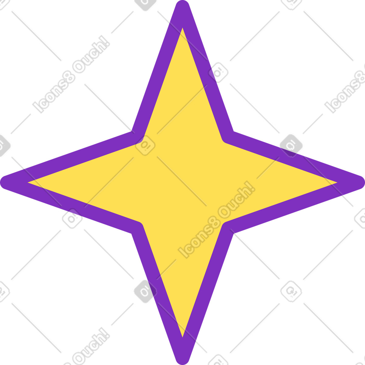 Illustration Étoile scintillante dans le style Elastic à télécharger aux formats PNG, SVG