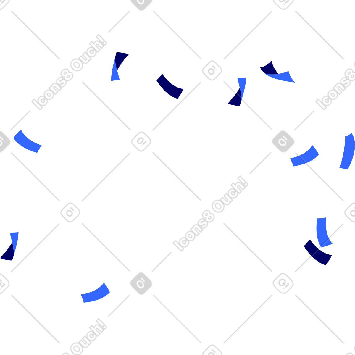 Blue flying confetti illustration in Lounge style download in PNG, SVG