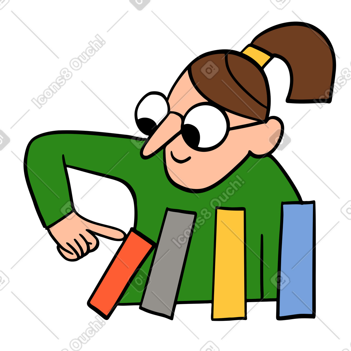 Ilustración Estrategia, planificación y efectos en cascada de las decisiones estilo Comic a descargar PNG SVG
