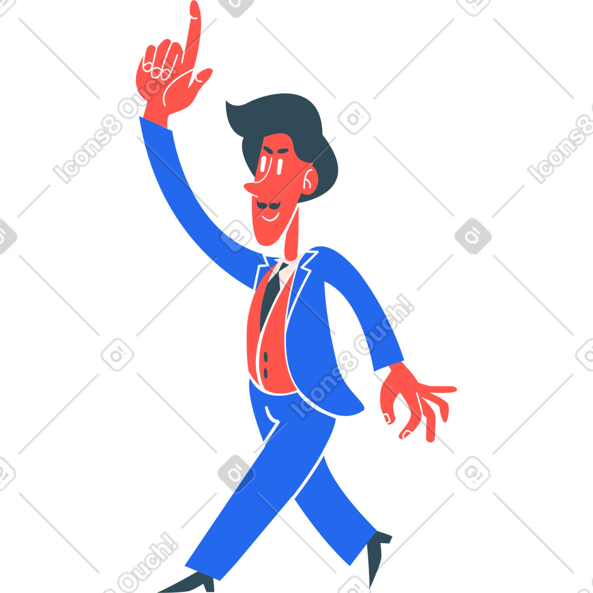 Ilustración Hombre en una chaqueta estilo Kingdom a descargar PNG y SVG