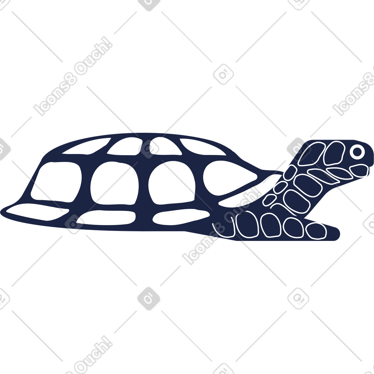 Turtle illustration in Urban Line style download in PNG, SVG