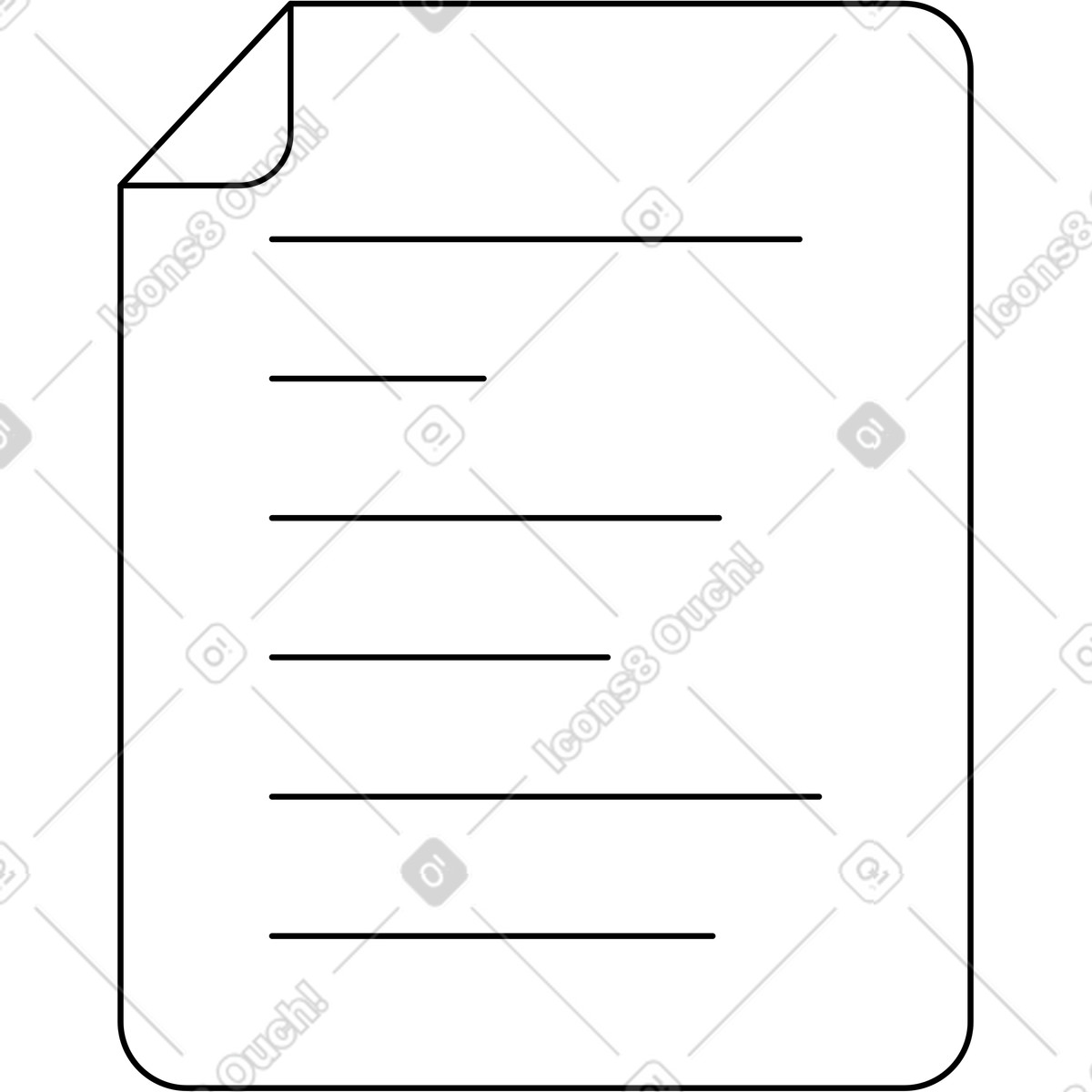 Document illustration in PNG, SVG
