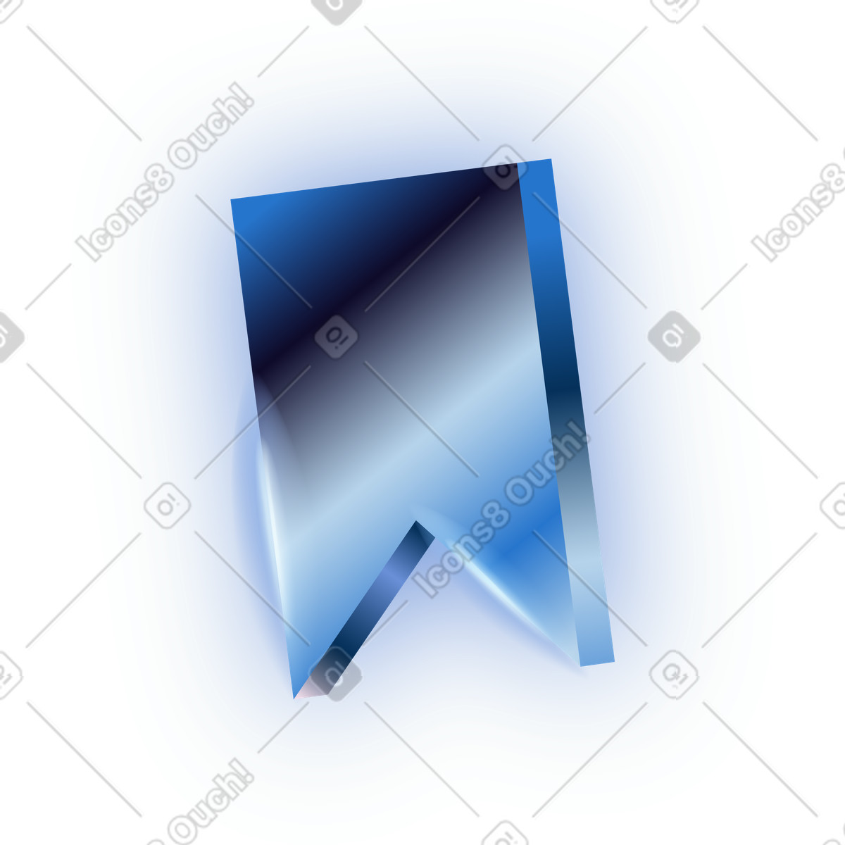 Ilustración Icono de marcador en estilo Dimension a descargar en PNG y SVG