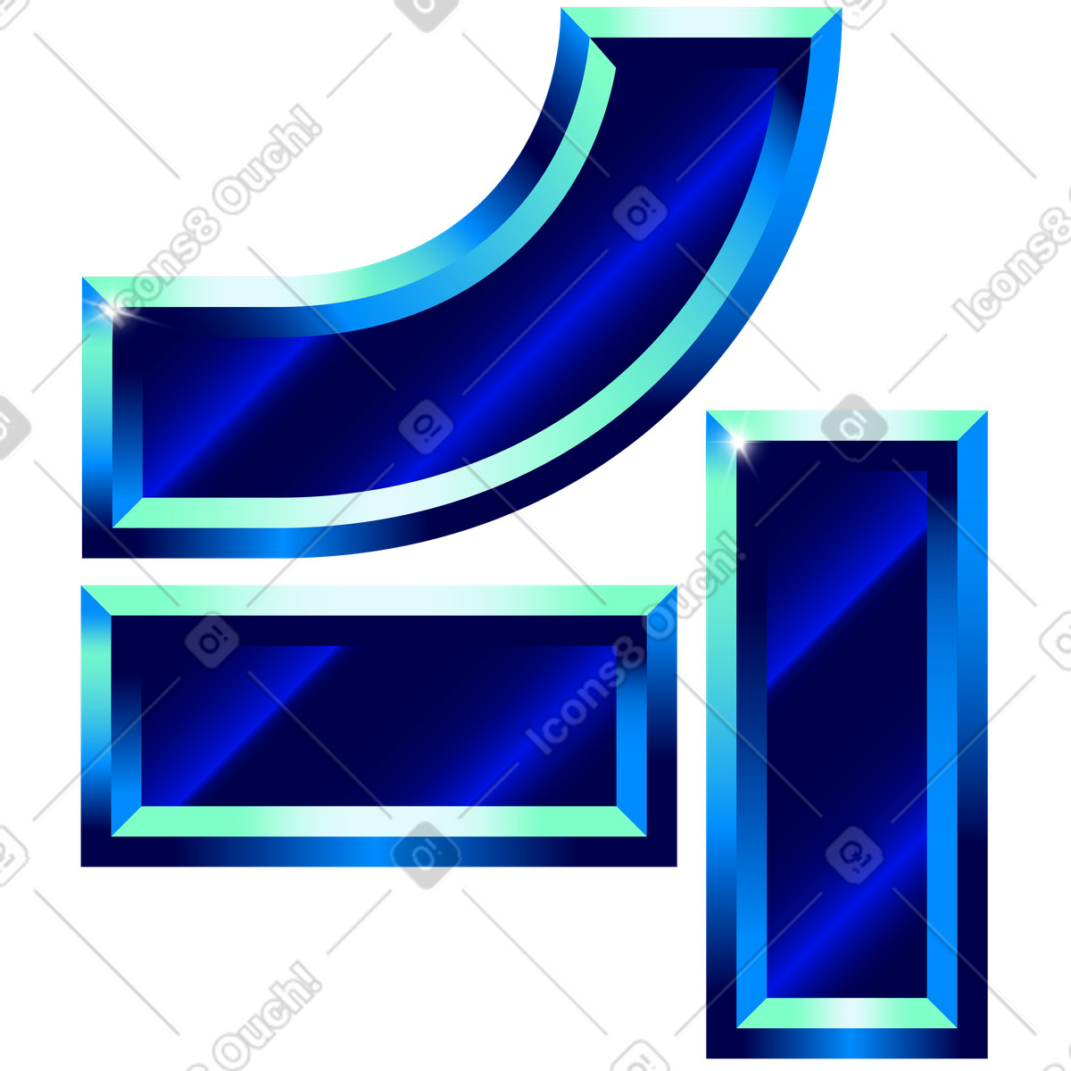 Number four illustration in Type style download in PNG, SVG