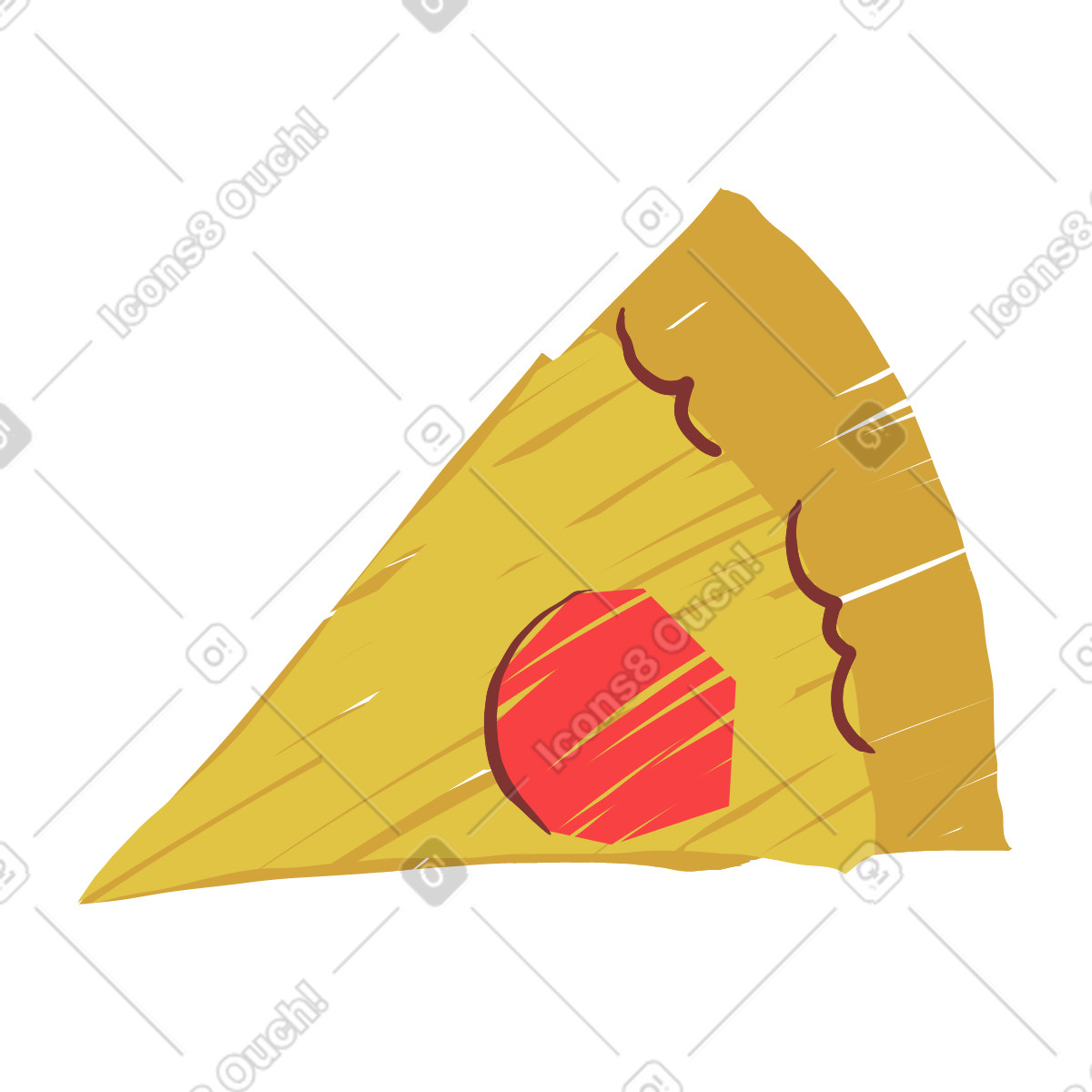 Illustration Part de pizza dans le style Sleepy à télécharger aux formats PNG, SVG