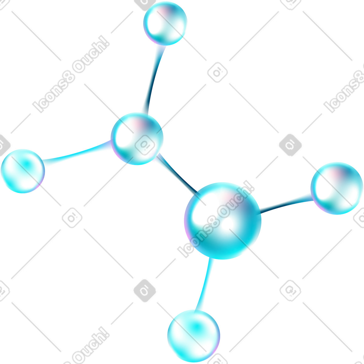 Molekül groß-Illustration im Glare-Stil als Download in PNG, SVG