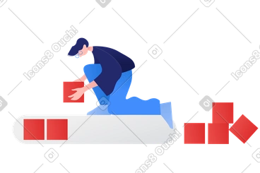 Man helping with download process PNG, SVG