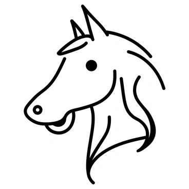 A horse head, crafted to resemble an intricate wooden carving, showcasing detailed textures and grain patterns. The horse head is positioned slightly angled, with a prominent forehead and elongated snout. The mane flows gracefully along the neck, displaying fine, delicate cuts that mimic the appearance of wood shavings. The eyes are deep-set, reflecting an intense gaze, and the mouth is slightly open, revealing the horse's teeth. The background is minimal, ensuring focus on the intricacies of the horse head's design.