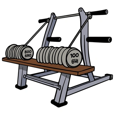 Close-up of a cable crossover machine's weights stack with visible numbers. The weights are metallic and shiny, showing a range from 5 to 100 pounds. The cables are sleek and black, connecting the weights to the pulleys. The machine's frame is sturdy and gym-like, with rubber grips on the handles for better hold. The background is a blurred gym environment, emphasizing the weights stack as the main focus.