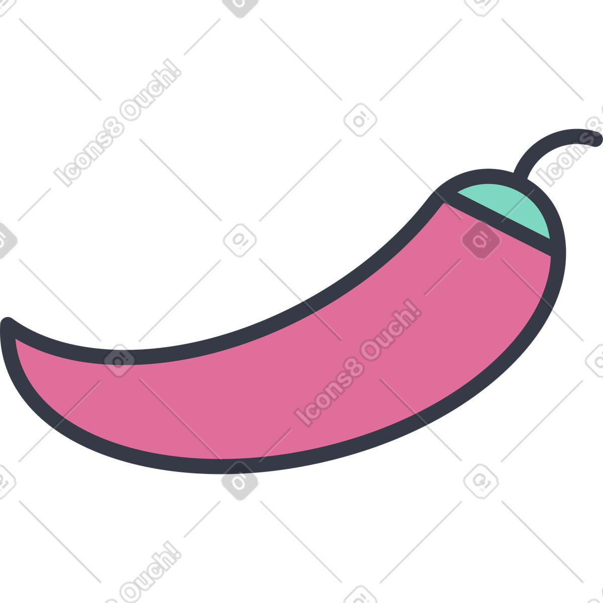 Ilustração de Pimenta chili em no estilo Abstract para baixar em PNG, SVG