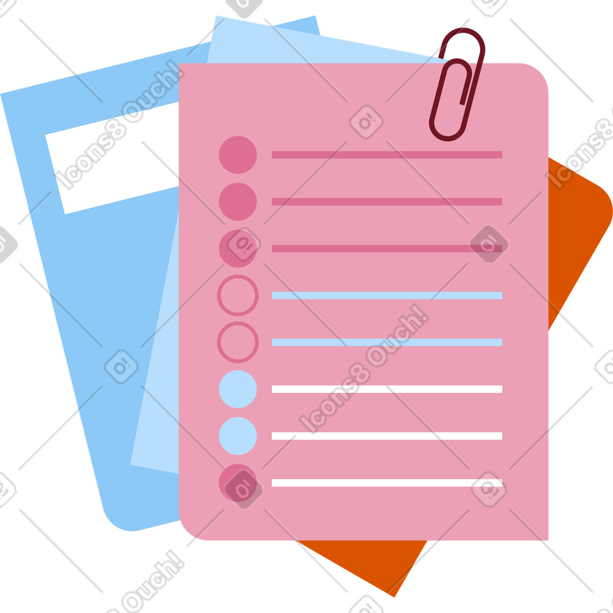 Papers illustration in Vector style download in PNG, SVG