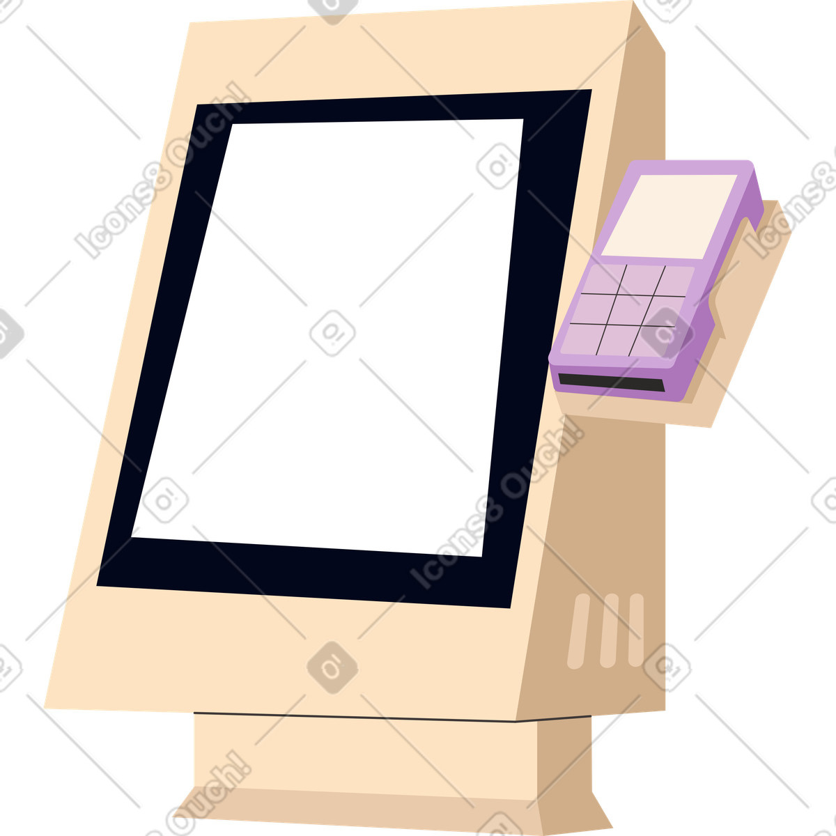 Cassa automatica illustrazione in stile Dizzy scarica in PNG, SVG