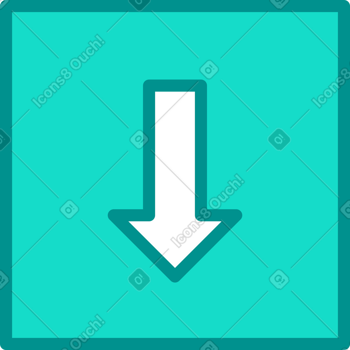 Illustration Icône de téléchargement dans le style Natty à télécharger aux formats PNG, SVG