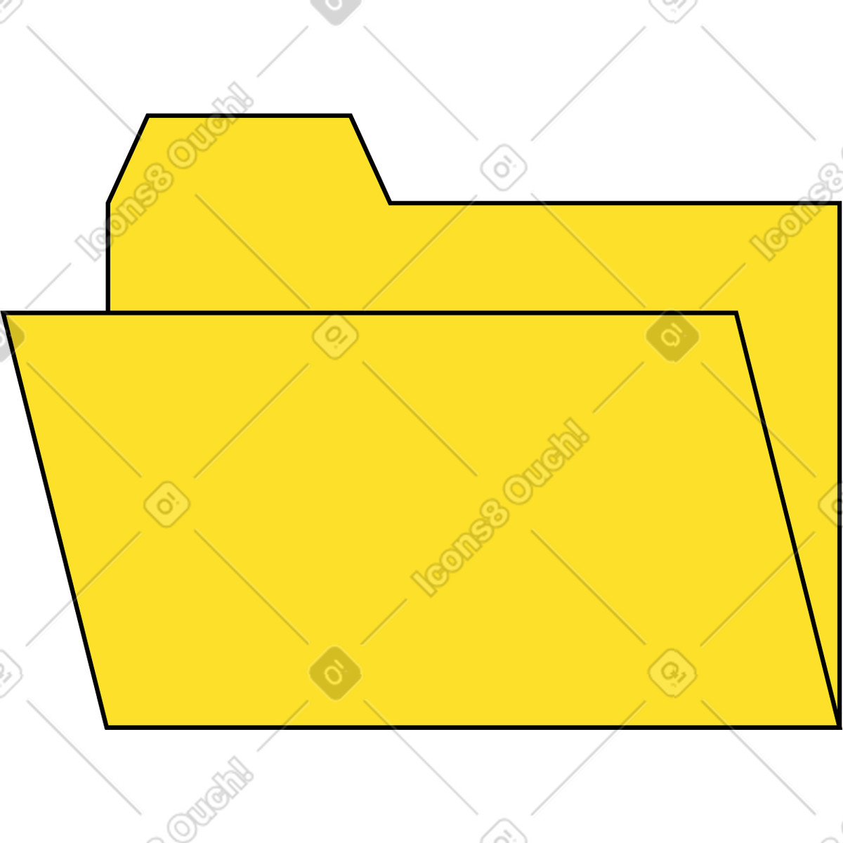 Ilustração de Pasta documentos amarela em no estilo Jumble para baixar em PNG, SVG