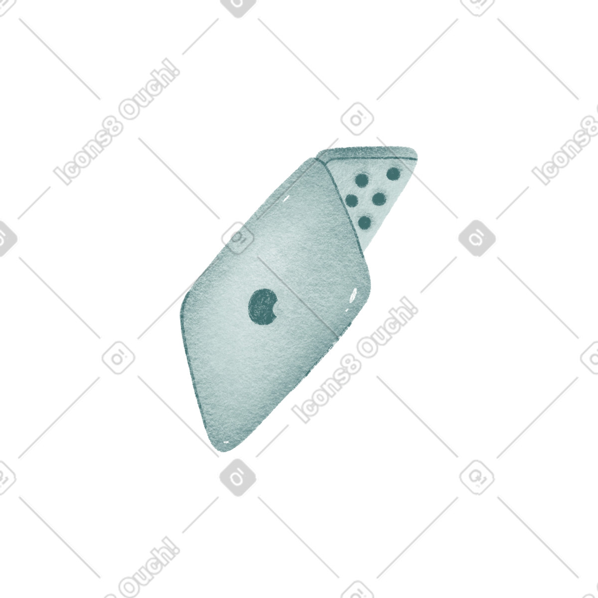 Open laptop computer with gray metal casing-Illustration im Woolly-Stil als Download in PNG, SVG
