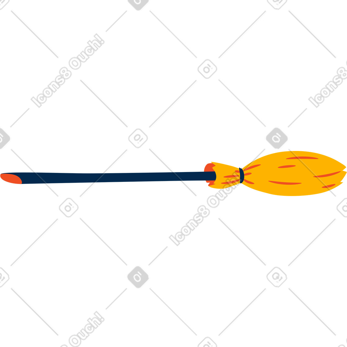 Scopa illustrazione in stile Flame scarica in PNG, SVG