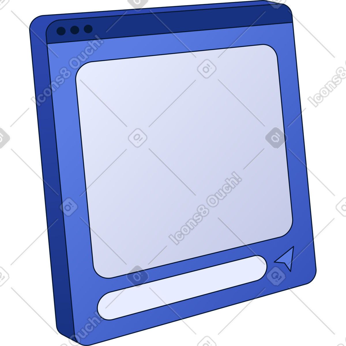 Browser window illustration in PNG, SVG