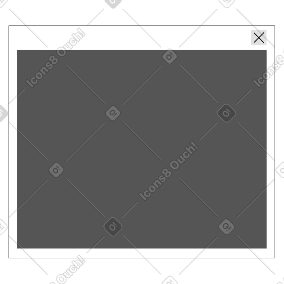 Browser window with grey background illustration in Jumble style download in PNG, SVG