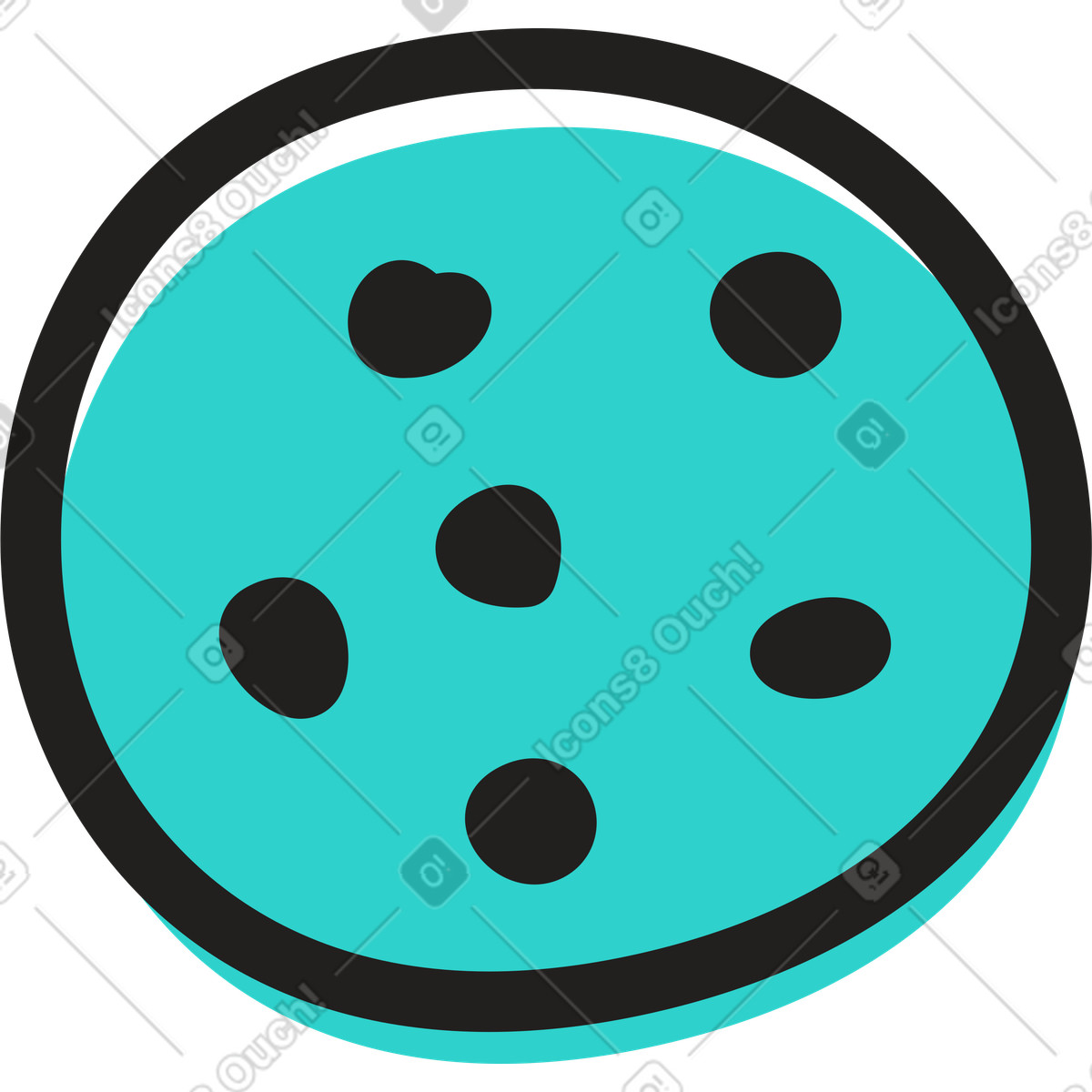 Cookie illustration in Little style download in PNG, SVG