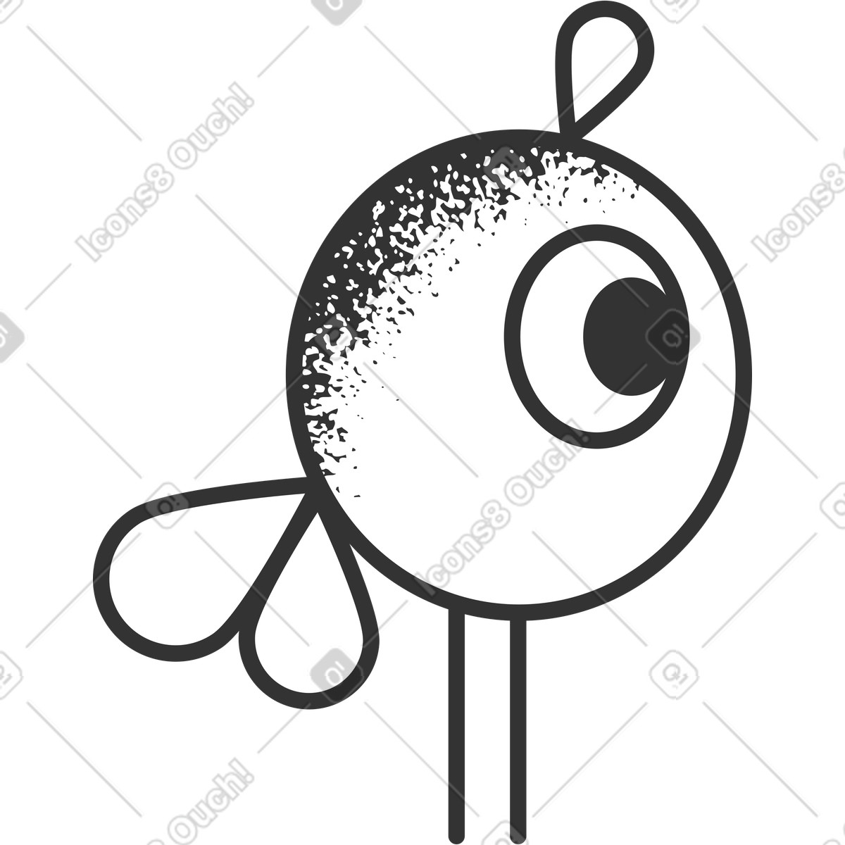 Ilustração de 鸟 em no estilo Crayon para baixar em PNG, SVG