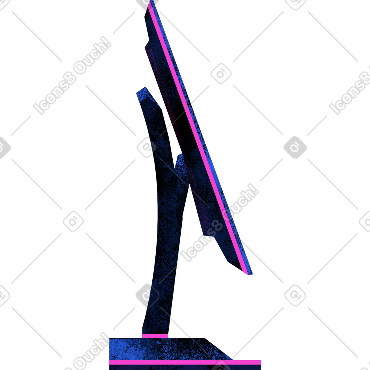Schermo del computer illustrazione in stile Flare scarica in PNG, SVG