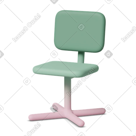 Иллюстрация 3D Gradient desk chair в стиле Домой Casual life — скачать в форматах PNG, SVG