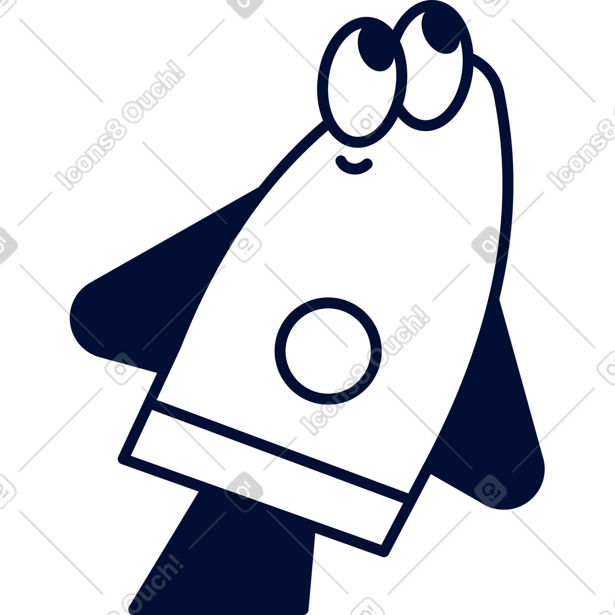 Blink スタイルの Rocket icon のイラストをPNG、SVG形式でダウンロード