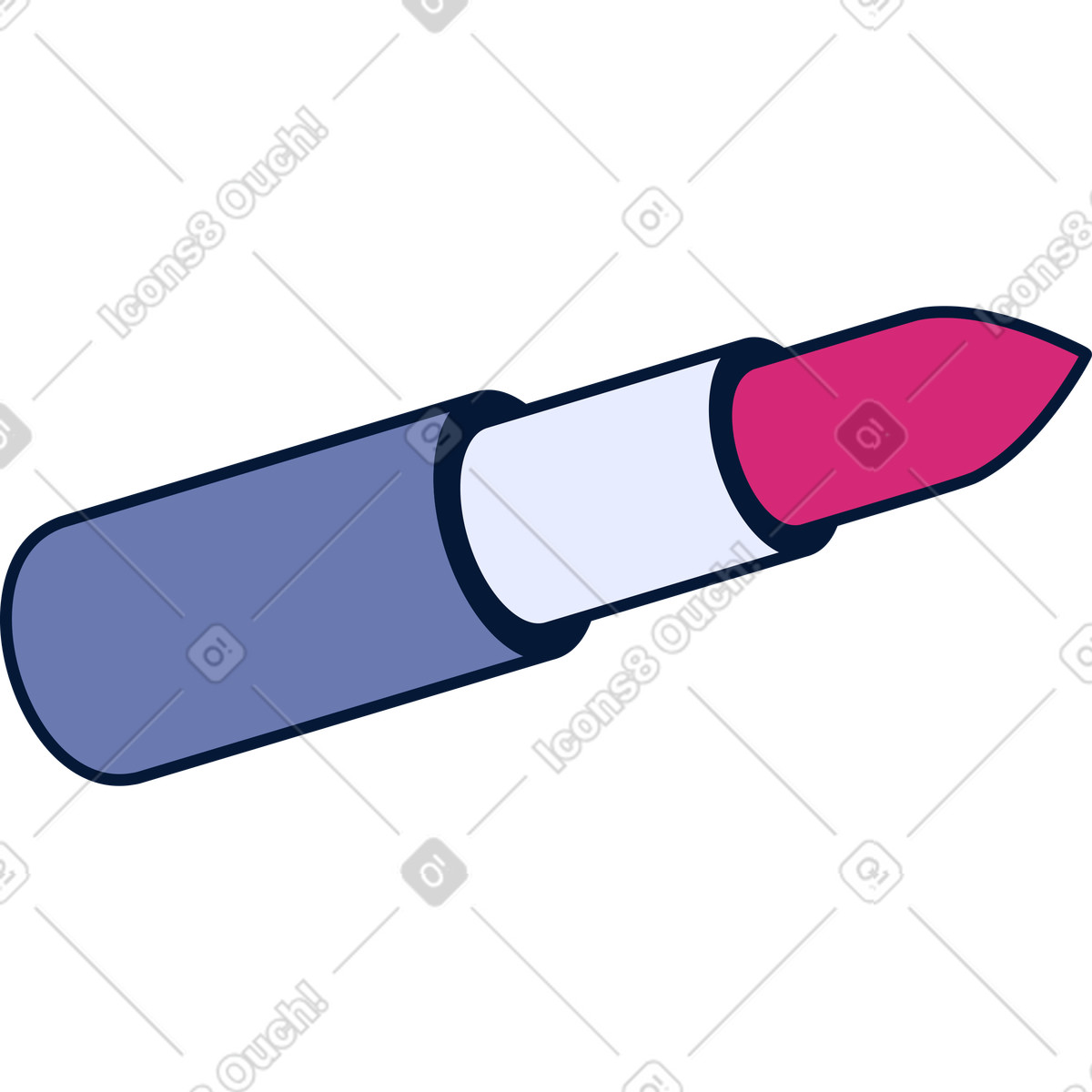 Lipstick illustration in Neat style download in PNG, SVG