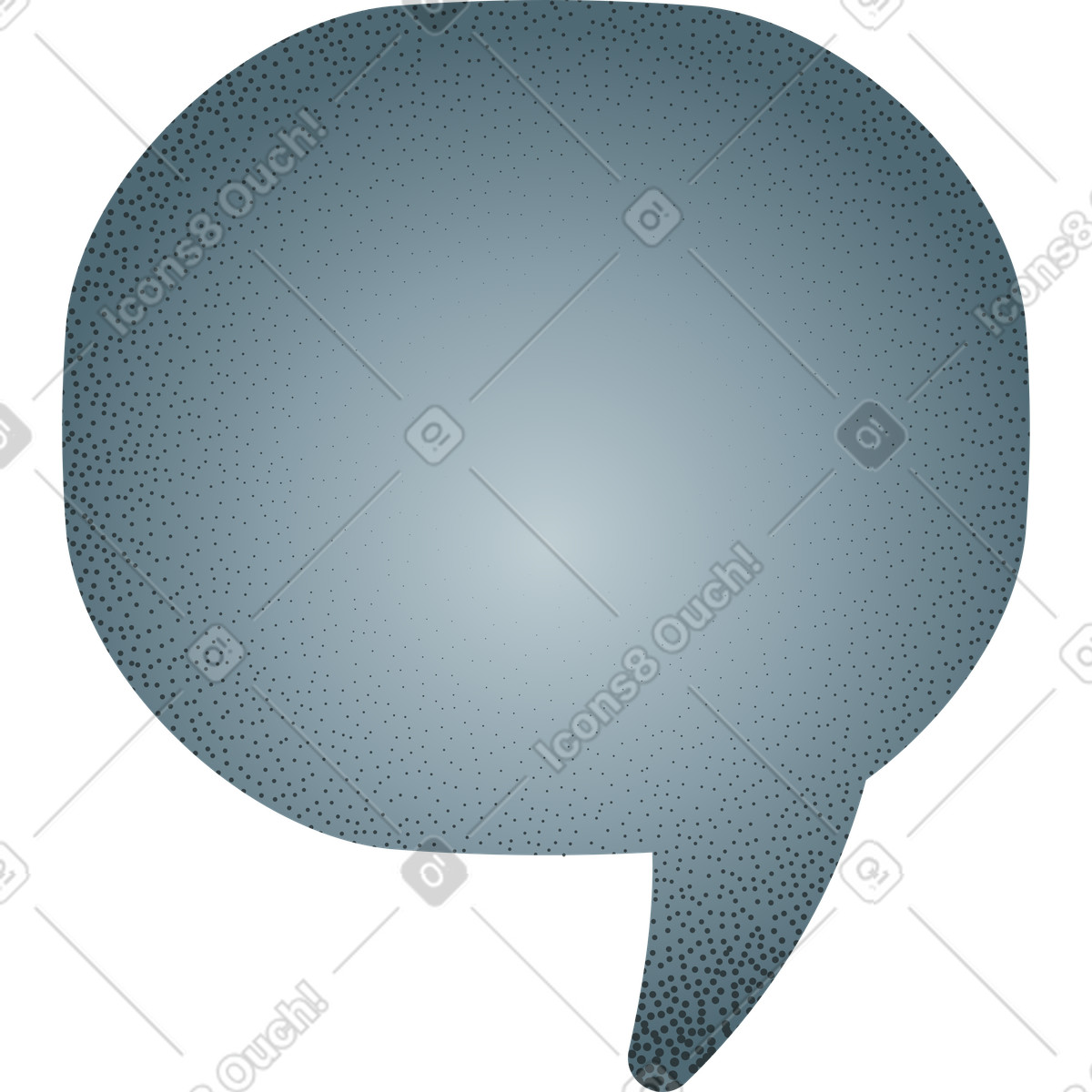 Speech bubble grain texture illustration in style download in PNG, SVG