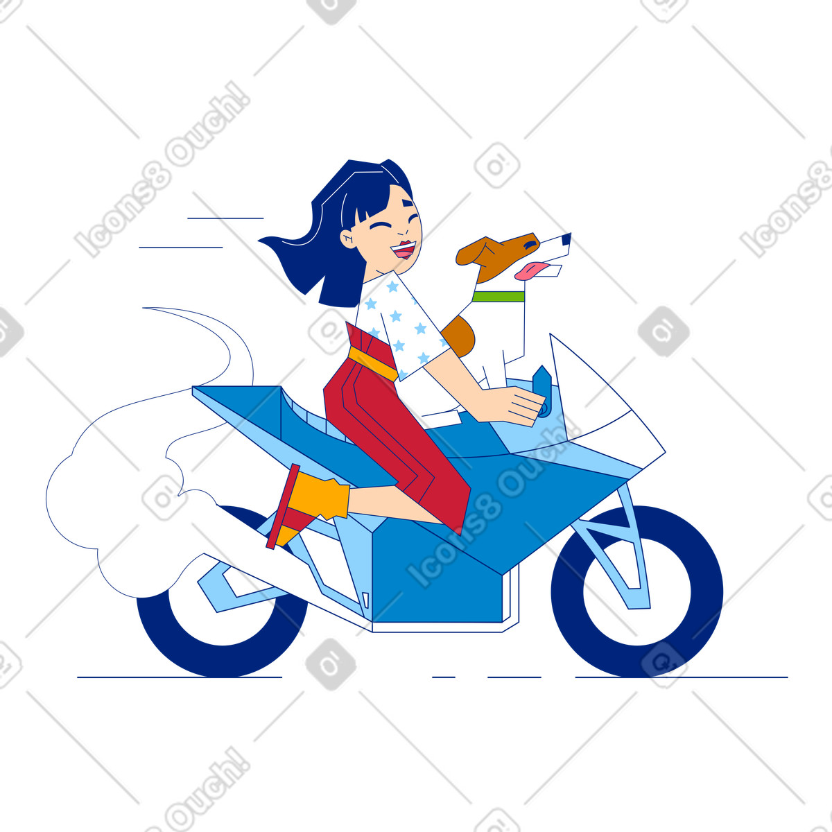 Ilustração de Viagem com um amigo em no estilo Neo-Sakura para baixar em PNG, SVG