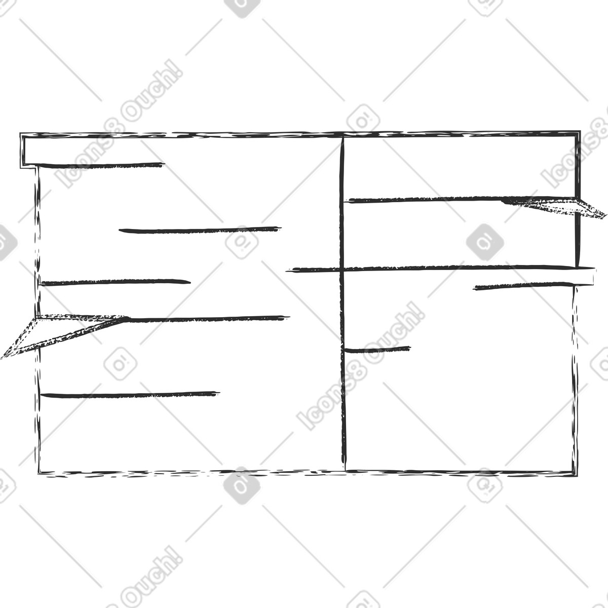 Graphite スタイルの 書類の山 のイラストをPNG、SVG形式でダウンロード