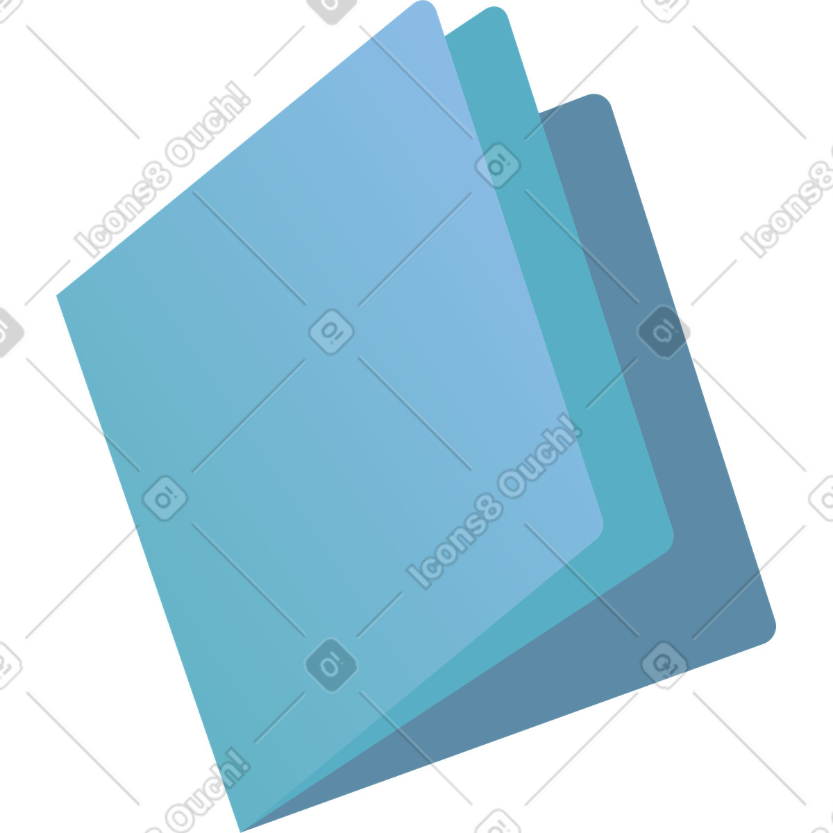 Document folder illustration in Airy style download in PNG, SVG