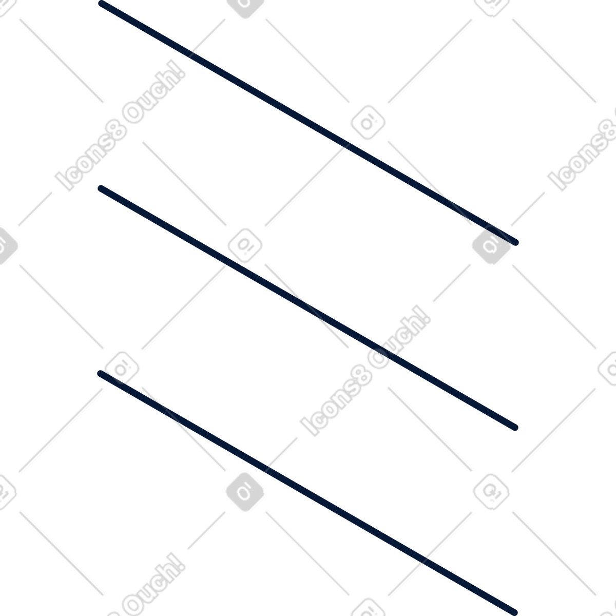 Tre linee in isometria illustrazione stile Neat scarica PNG, SVG
