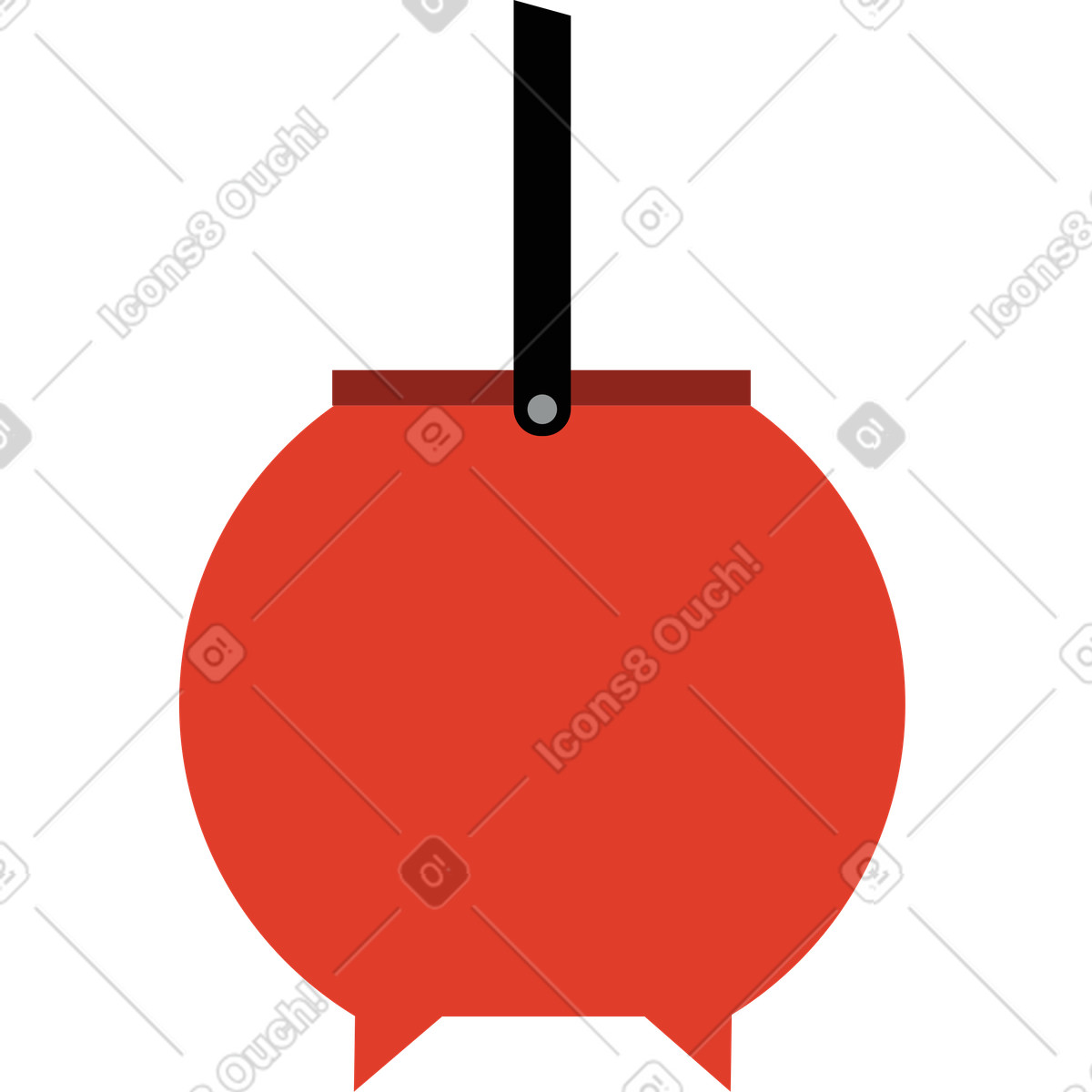 Ilustración Caldero de bruja en estilo Burgundy a descargar en PNG y SVG