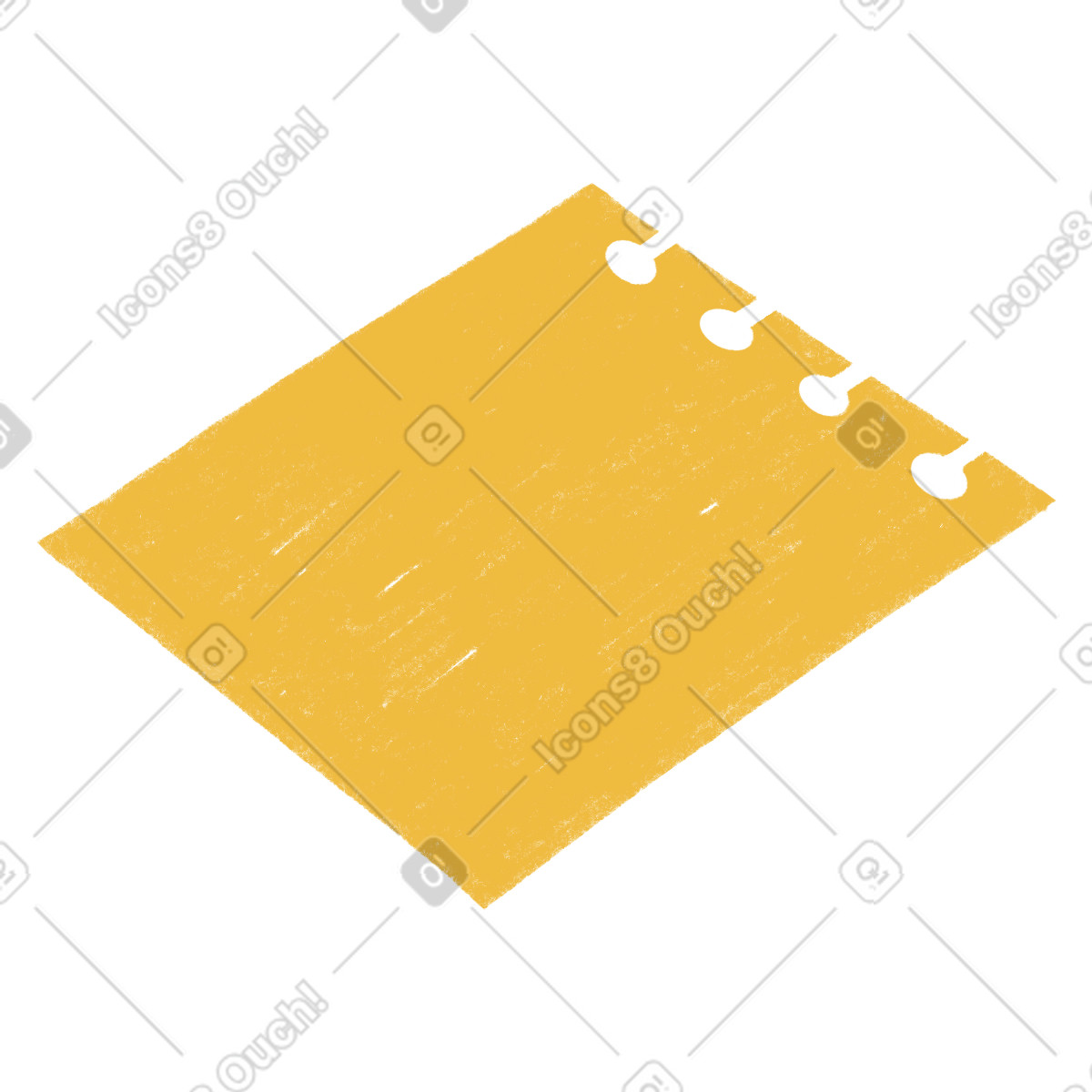下载 Tutti 风格的 Yellow piece of paper 插画，支持 PNG、SVG 格式