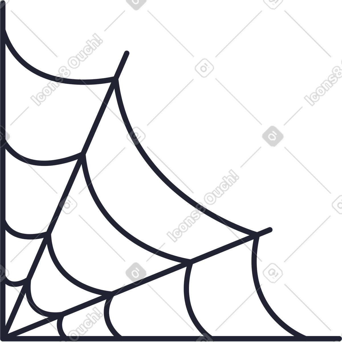 Pablita スタイルの クモの巣 のイラストをPNG、SVG形式でダウンロード