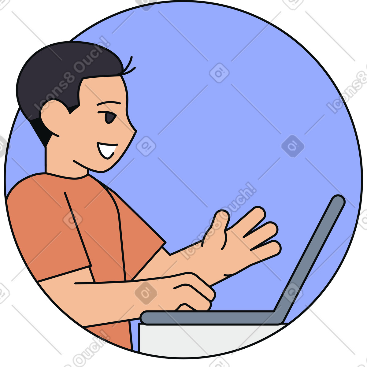 Ilustración Avatar en estilo Teko a descargar en PNG y SVG
