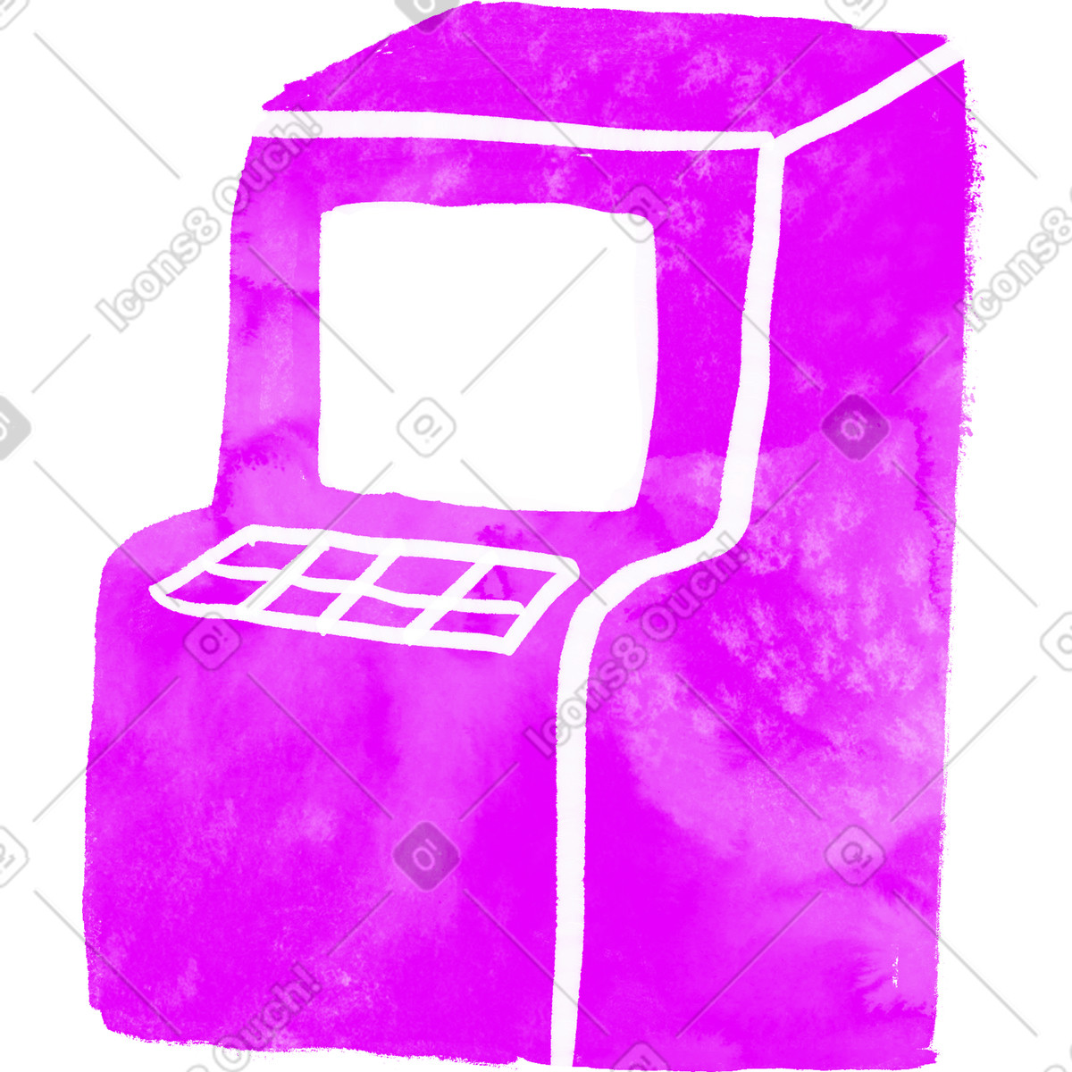 Bankterminal-Illustration im Inky-Stil als Download in PNG, SVG