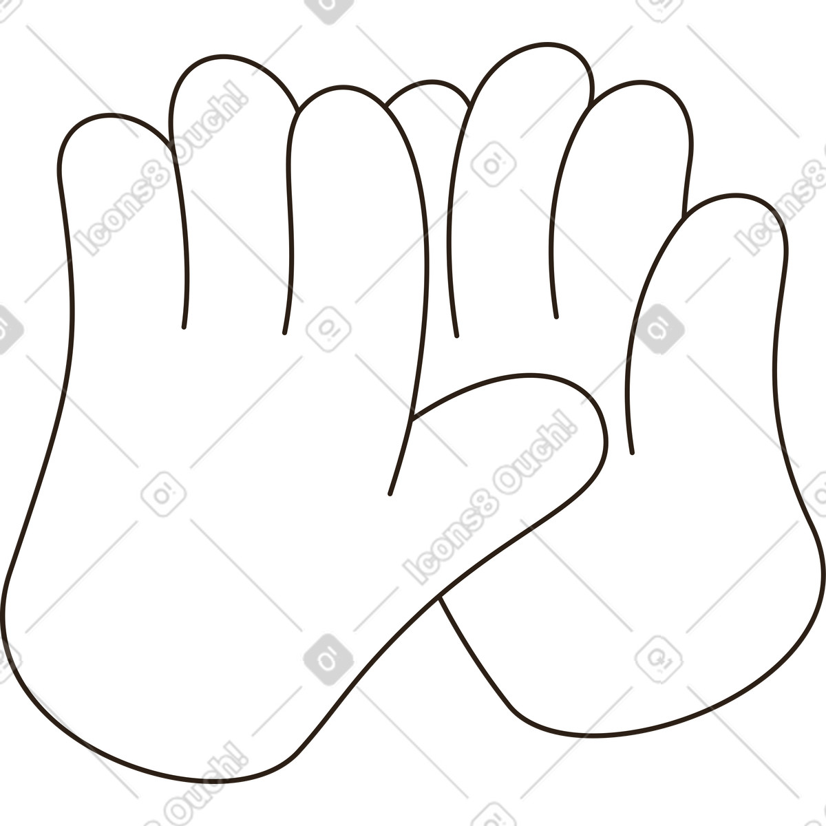 Hands clap illustration featuring vibrant clipart suitable for various designs in PNG, SVG, GIF