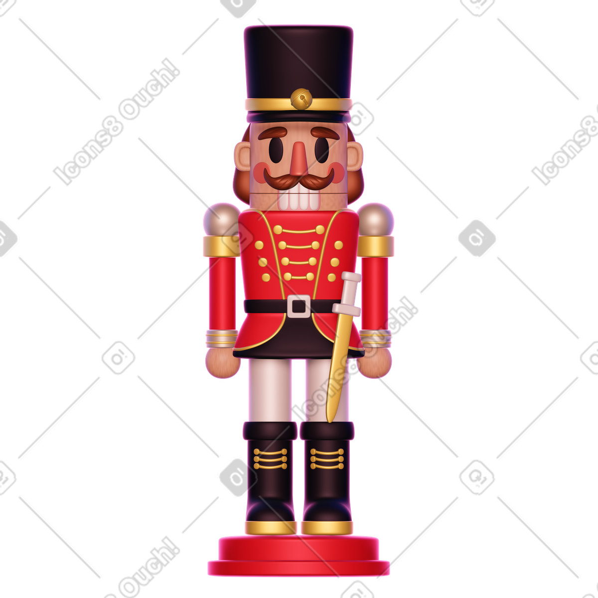 Schiaccianoci di natale illustrazione in stile 3D Holidays scarica in PNG, SVG
