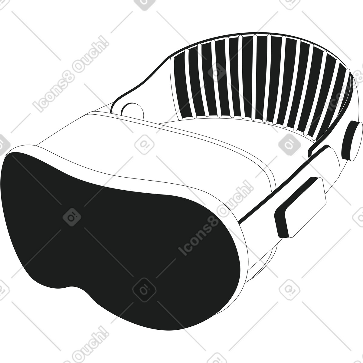 Illustration Lunettes vr dans le style Strict à télécharger aux formats PNG, SVG