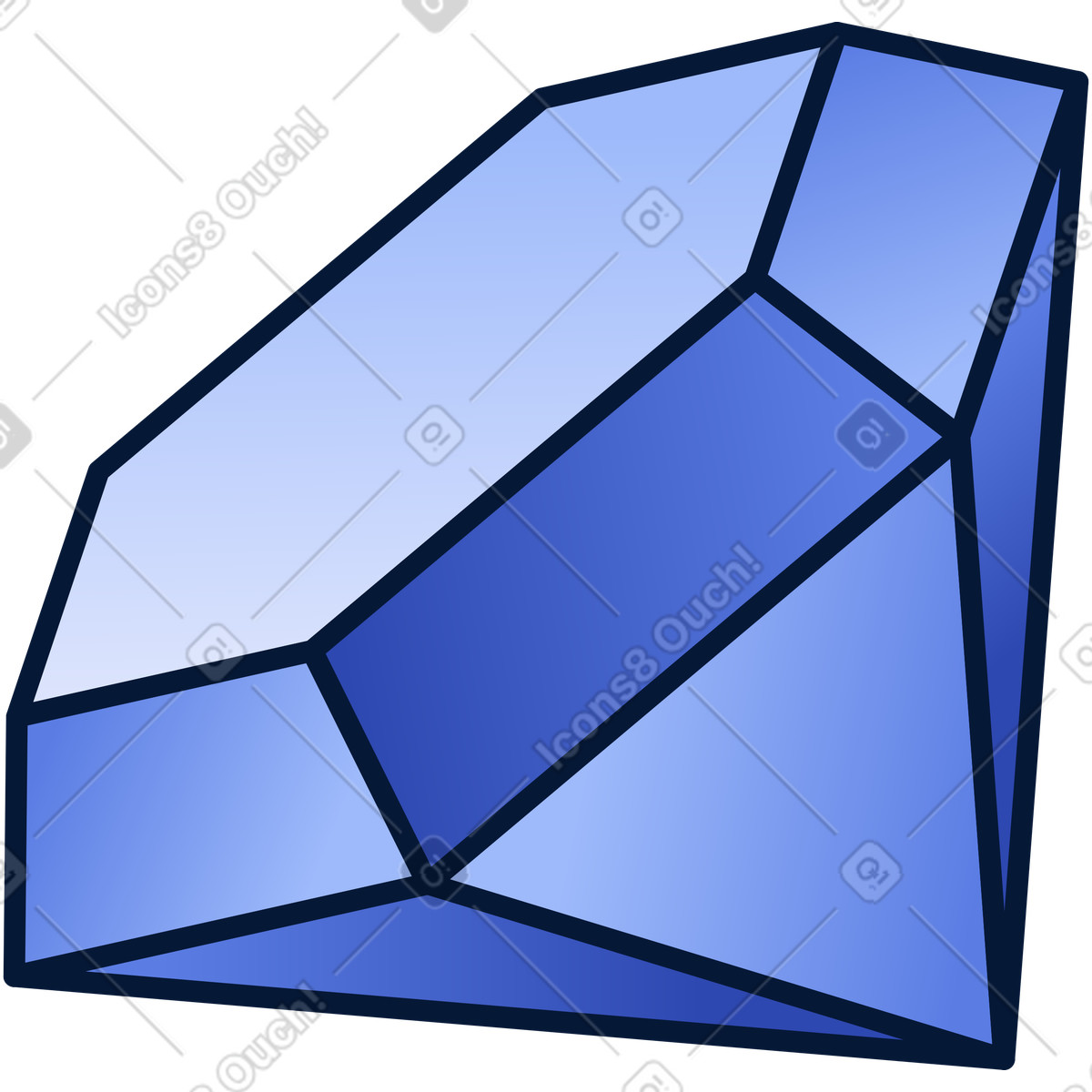 Diamond illustration in Neat style download in PNG, SVG