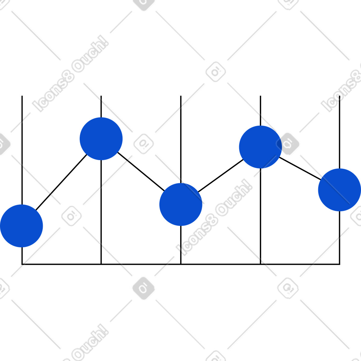 Chart illustration in PNG, SVG
