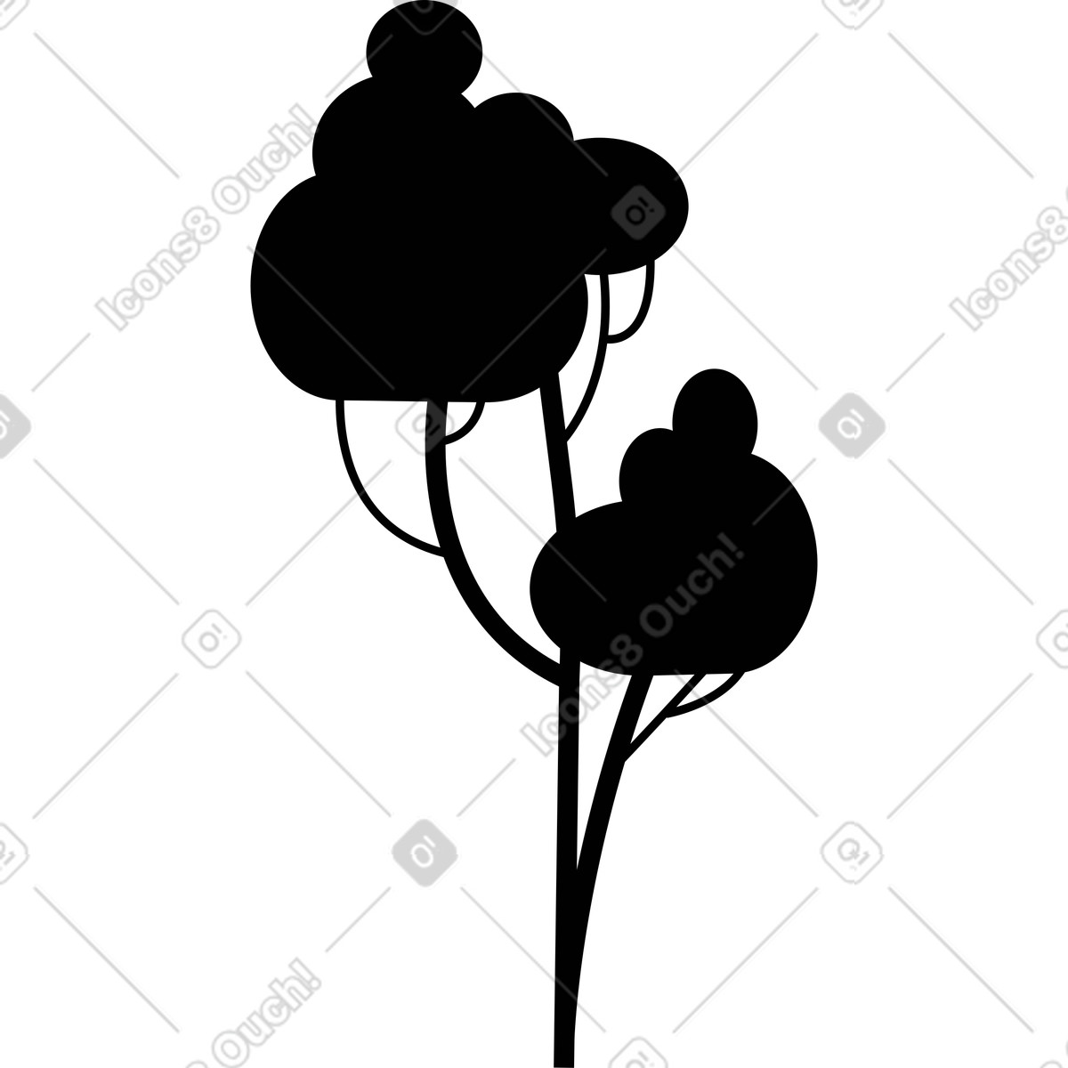 Ilustración Árbol en estilo Burgundy a descargar en PNG y SVG