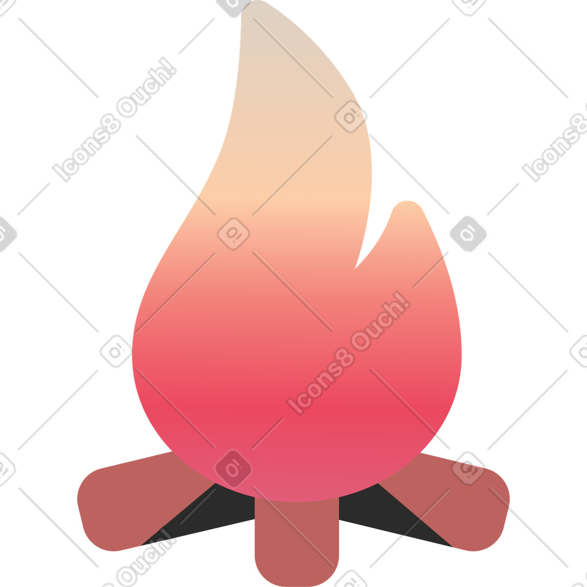 Illustration Feu de camp dans le style Marginalia à télécharger aux formats PNG, SVG