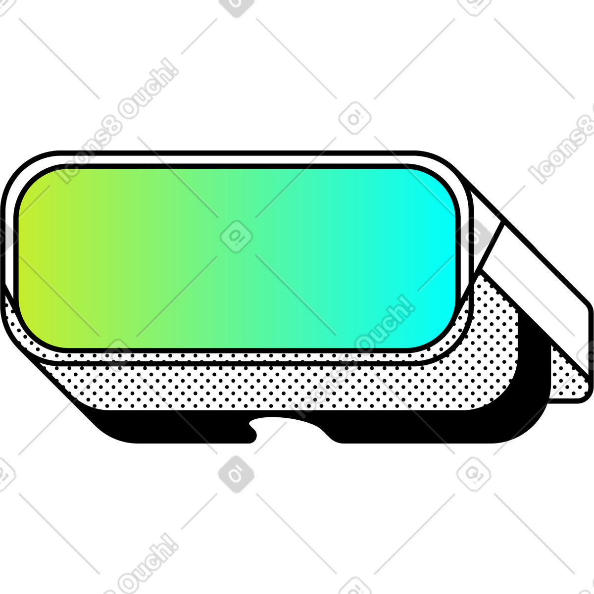 Memphis スタイルの Vr glasses のイラストをPNG、SVG形式でダウンロード