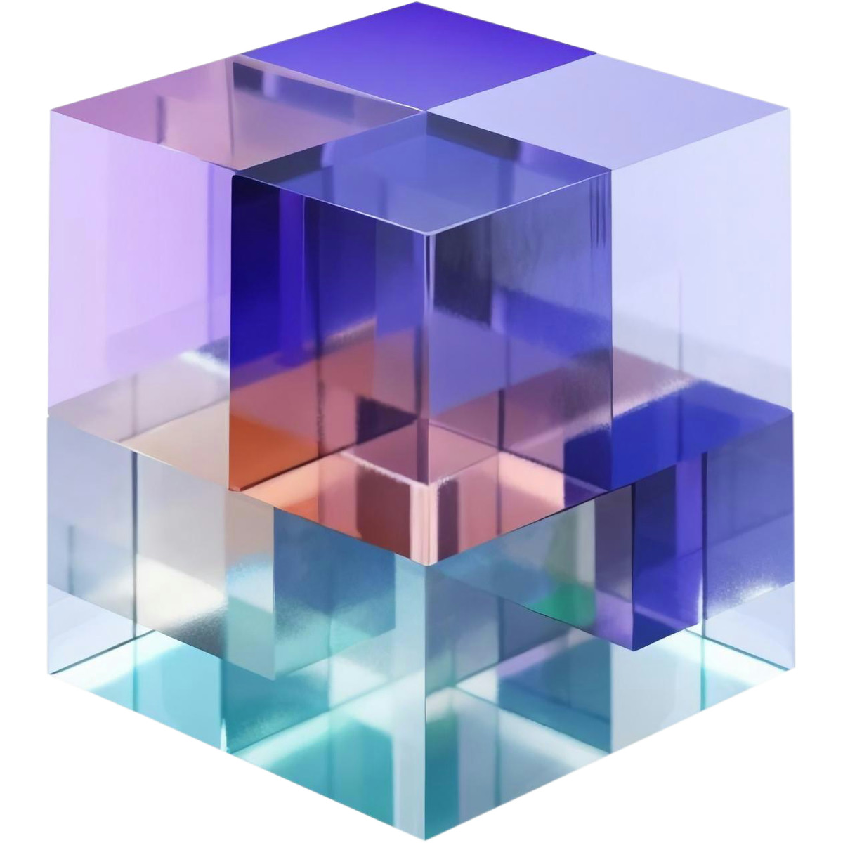 Blocks composition illustration in 3D style download in PNG, SVG