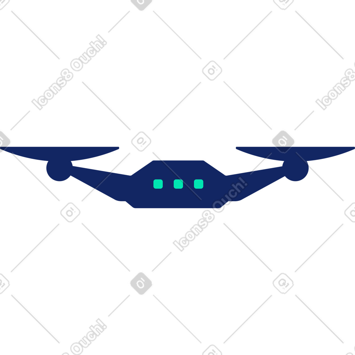 Quadrocopter-Illustration im Cyborg-Stil als Download in PNG, SVG