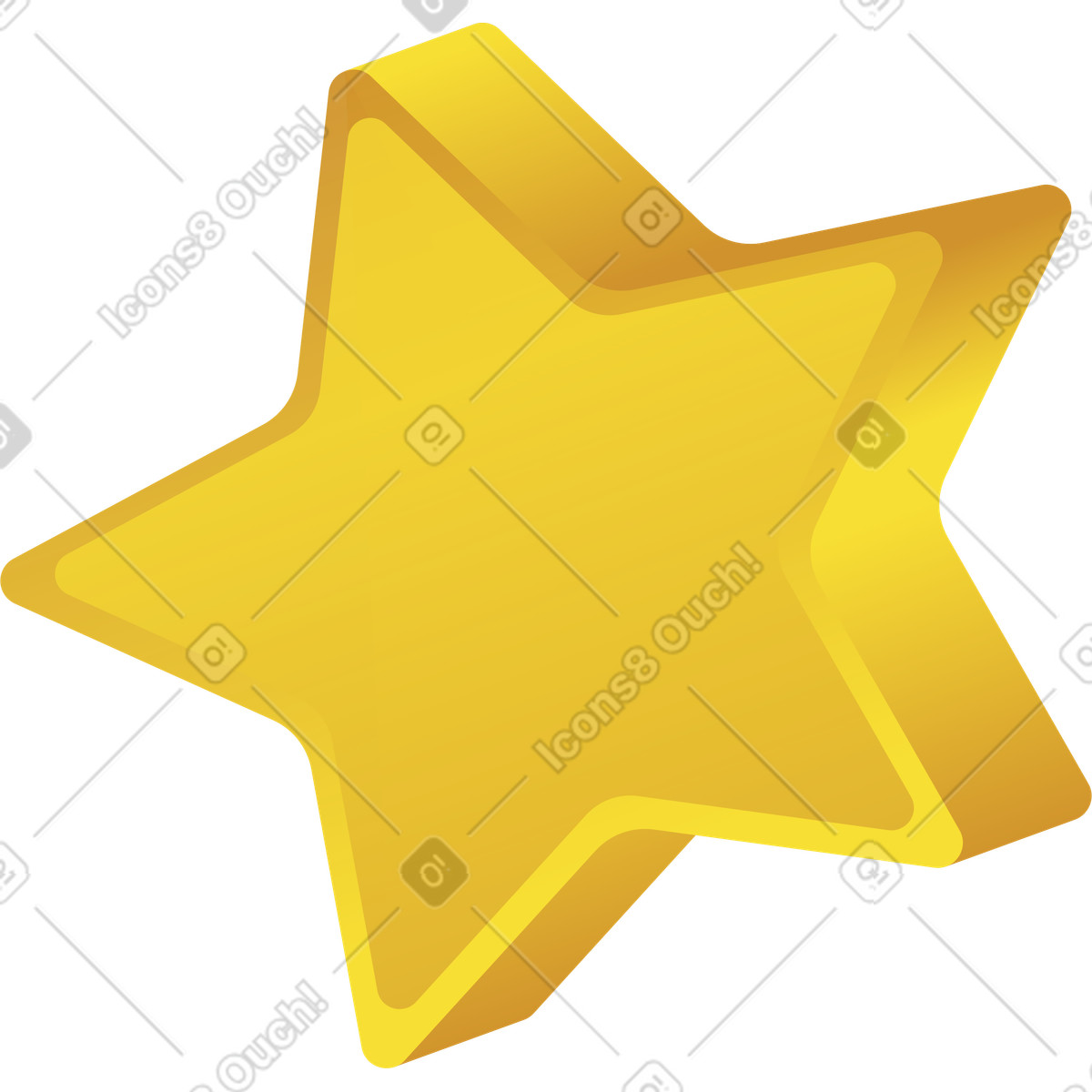 Goldenes sternsymbol-Illustration im Colors-Stil als Download in PNG, SVG